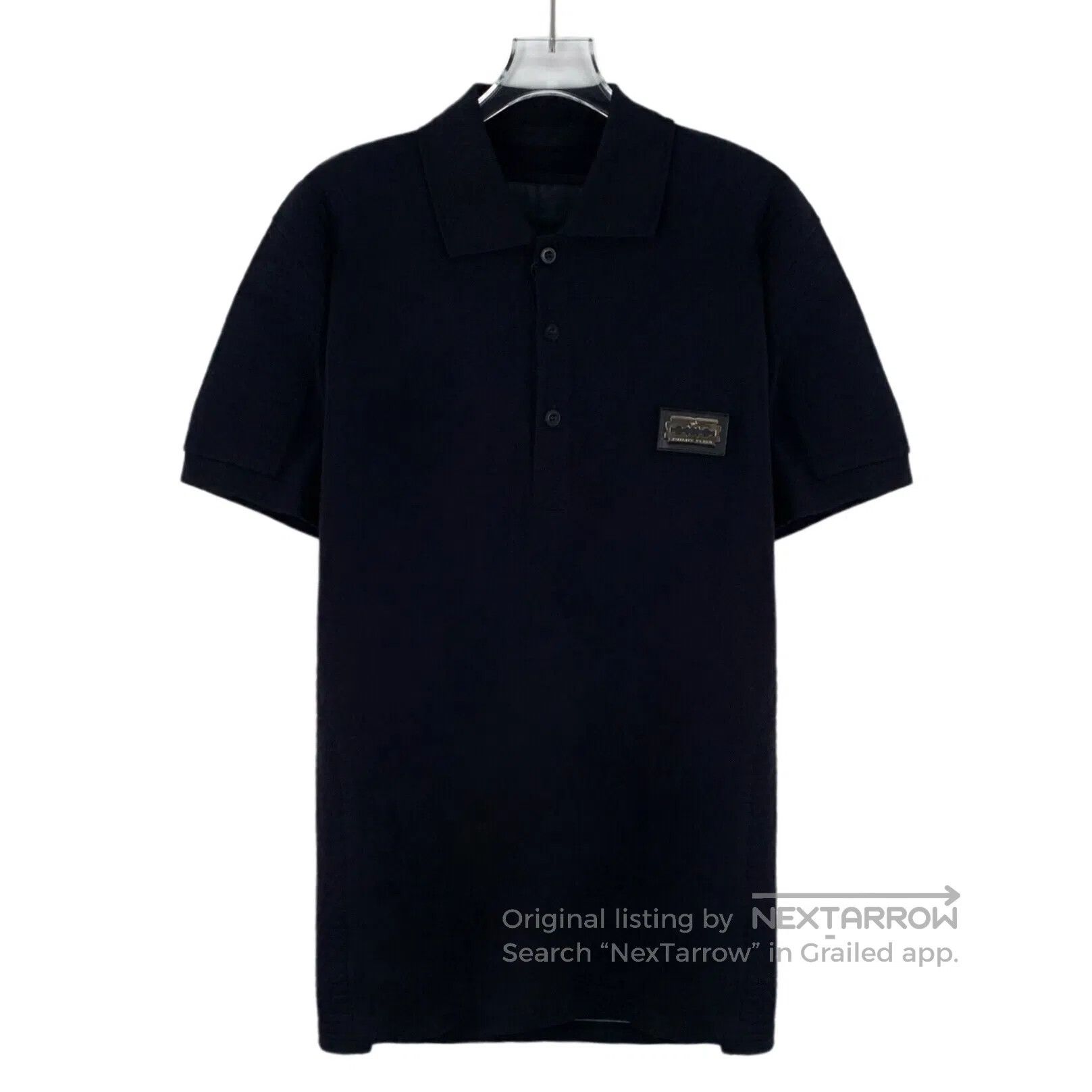 Philipp Plein Philipp Plein Black cotton short-sleeved polo shirt with m Size US L / EU 52-54 / 3 - 1 Thumbnail