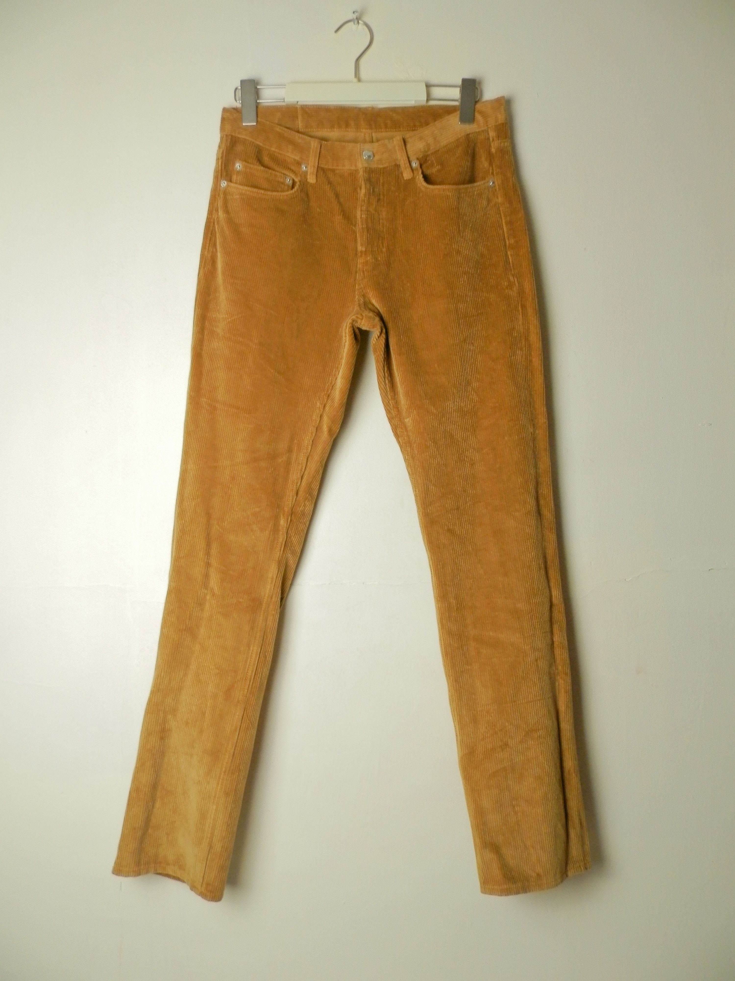 image of Corduroi Club x Sandro Velvet Corduroy Slim Chino Pants in Golden Brown, Men's (Size 31)