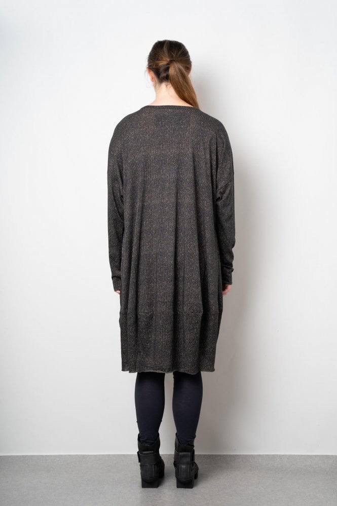 Rundholz Rundholz Grey Patchwork Asymmetric Knit Tunic Dress Size M Size M / US 6-8 / IT 42-44 - 4 Thumbnail