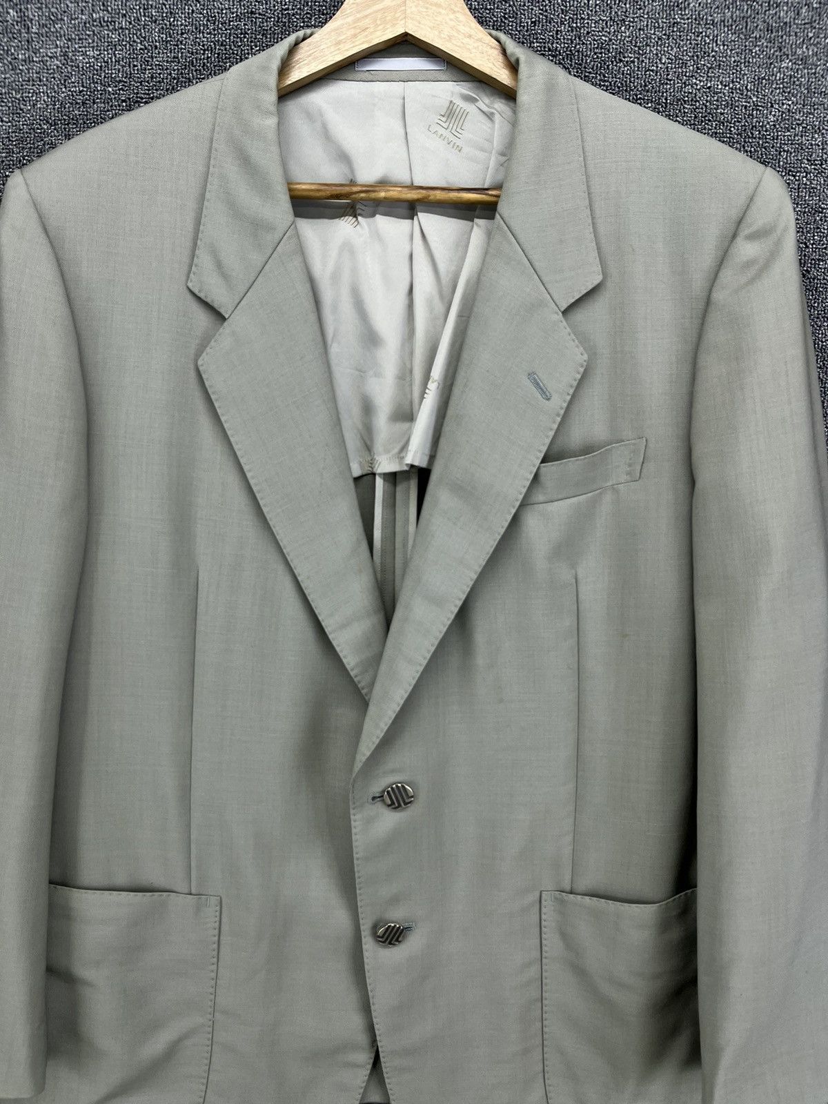 Lanvin Vintage Lanvin Paris Rare Wool Blazer Coat Jacket Size US L / EU 52-54 / 3 - 5 Thumbnail