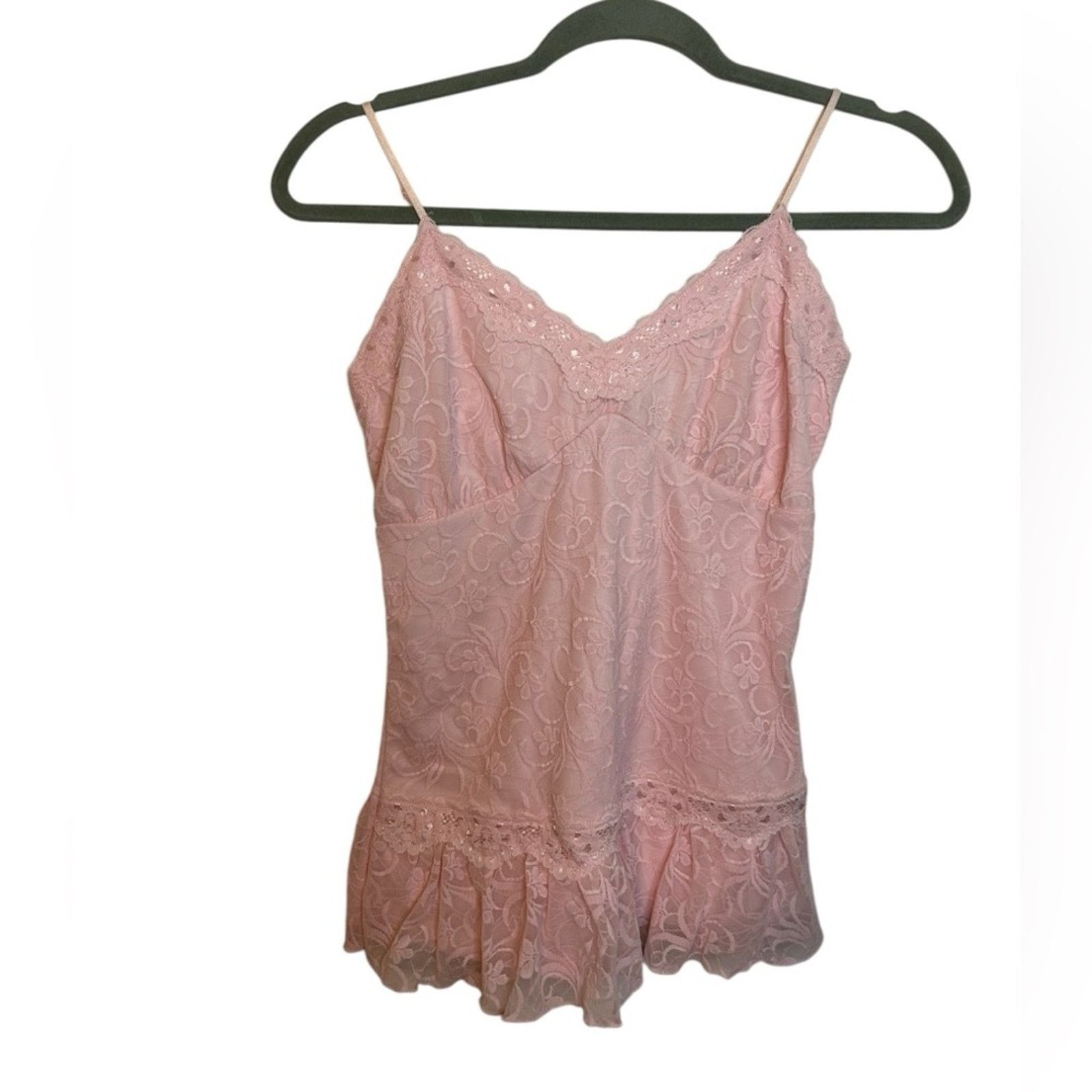 Passport Passport Y2K Baby Pink Lace Balletcore Camisole Top Size M / US 6-8 / IT 42-44 - 1 Thumbnail