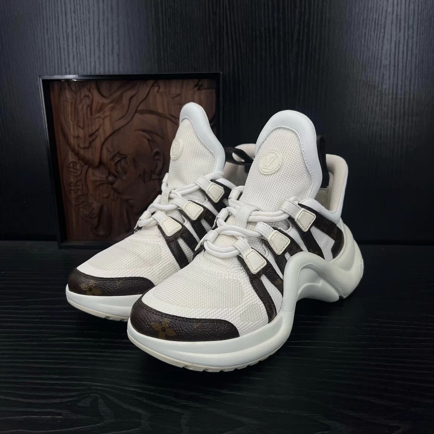 LV Archlight White Monogram Sneakers 36 New