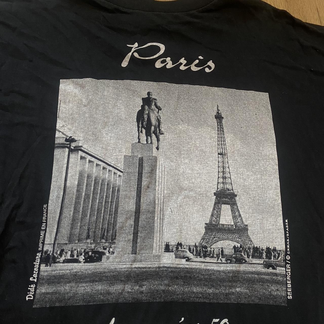 Other Paris black t-shirt - super cool and trendy! 90s Retro Size US L / EU 52-54 / 3 - 3 Thumbnail