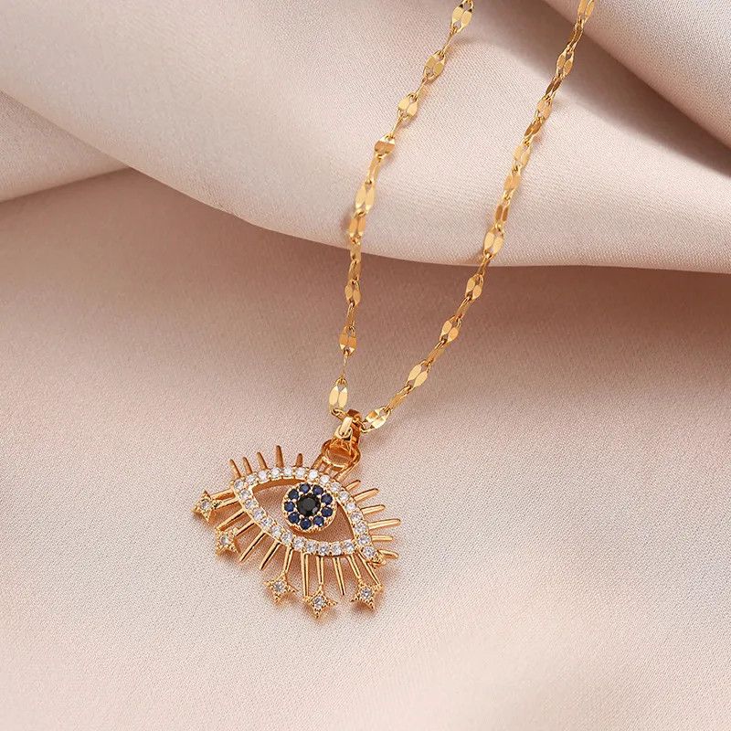Jewelry Sparkling Eye Necklace Size ONE SIZE - 4 Thumbnail