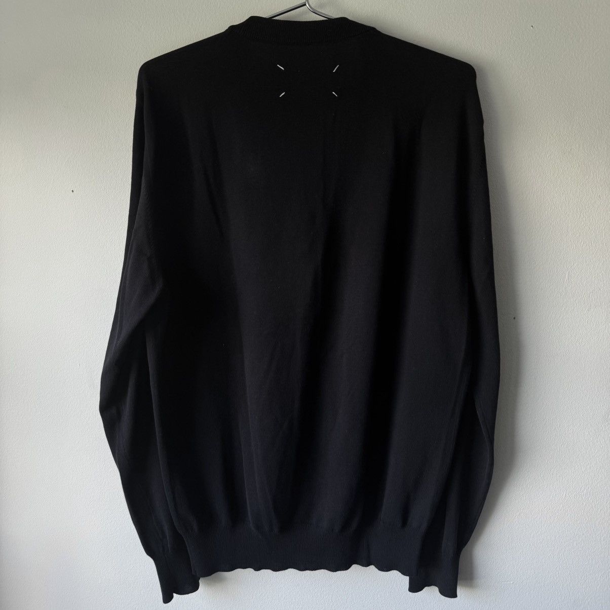 Maison Margiela SS2015 Maison Martin Margiela Navy Knit Elbow Patch Cardigan Size US XL / EU 56 / 4 - 5 Thumbnail