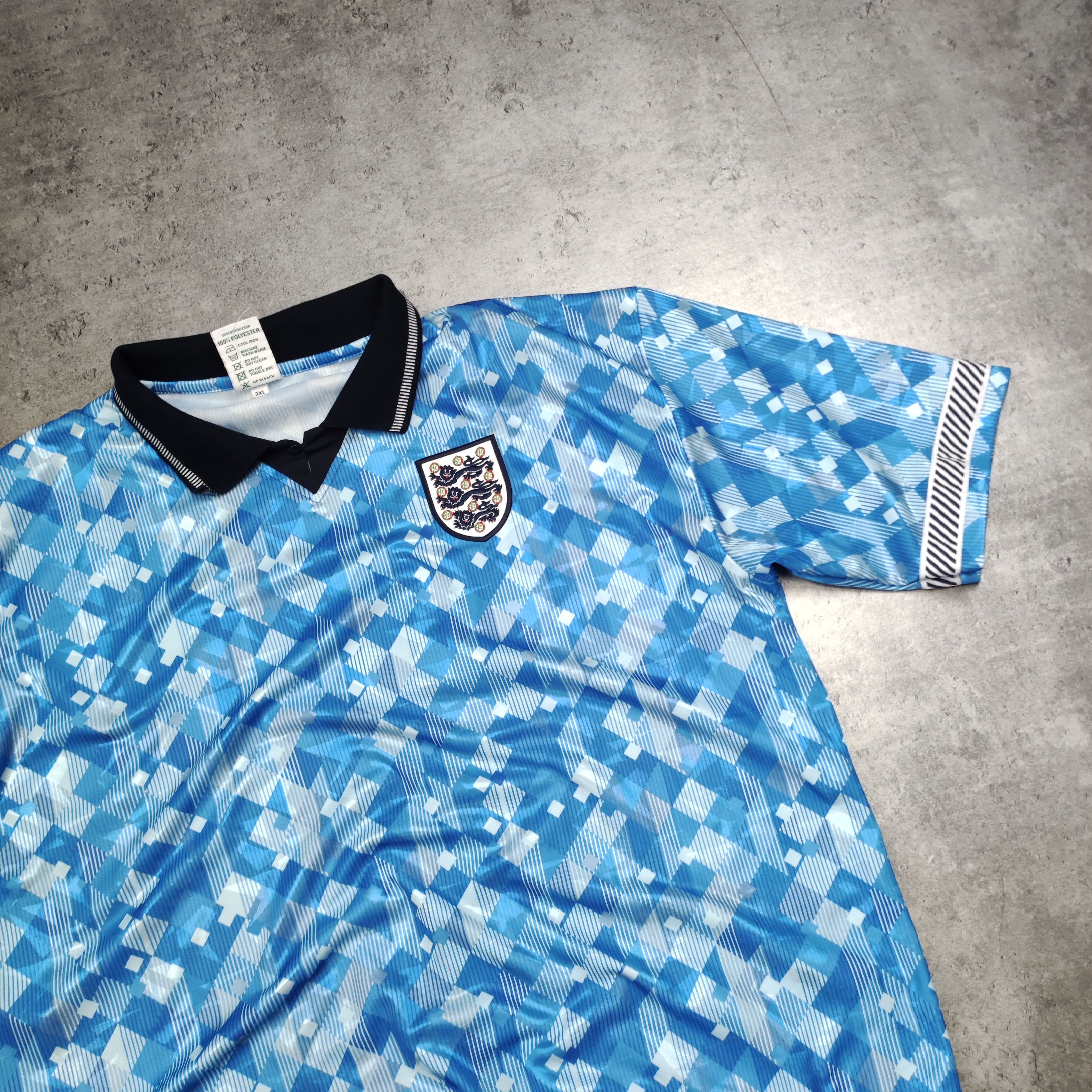 Vintage RARE 90s Football s Score Draw England World Cap Jersey Size US XXL / EU 58 / 5 - 3 Thumbnail