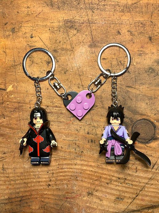 Anime Naruto Sasuke Itachi Uchiha minifigure keychain anime Size ONE SIZE - 2 Thumbnail