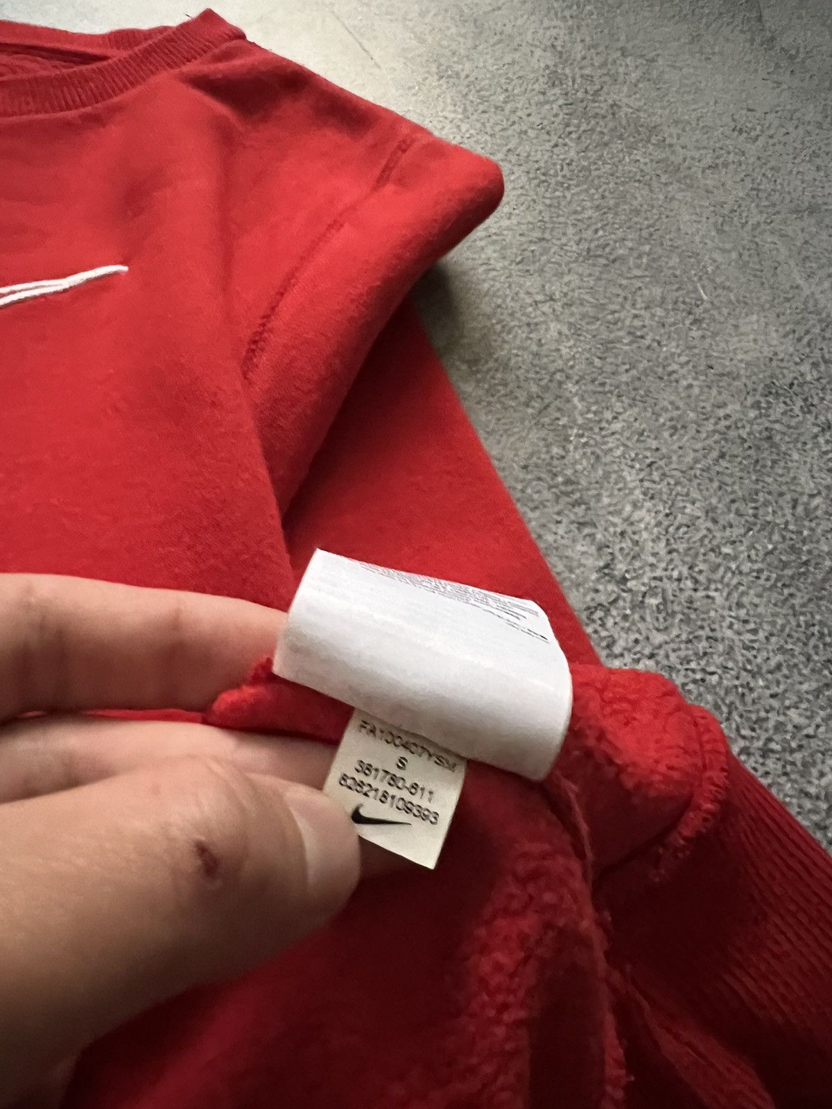 Nike × Vintage Vintage Y2k Nike ❤️ Big Swoosh Sweatshirt 00’s Size US S / EU 44-46 / 1 - 7 Thumbnail