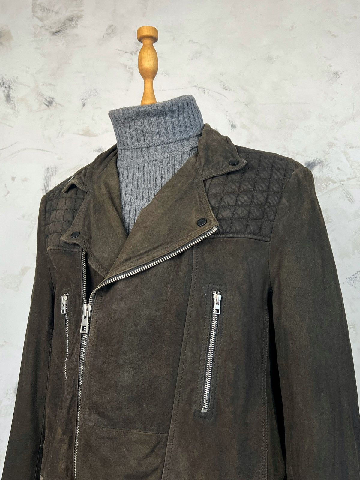 Allsaints Allsaints Suede Biker Jacket Size XL – XXL Size US XXL / EU 58 / 5 - 3 Thumbnail
