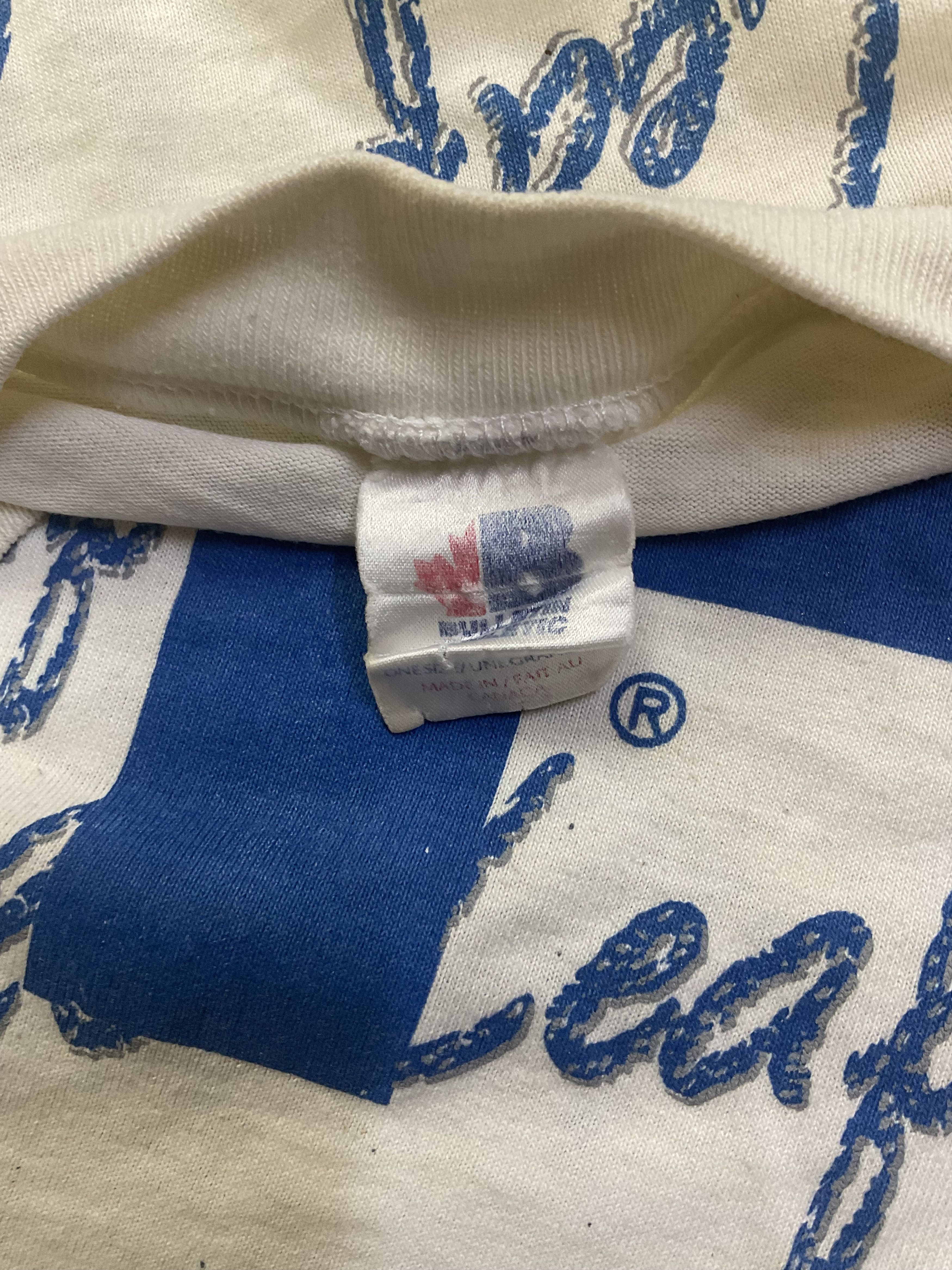 NHL Vintage Trashed 90s Toronto Maple Leaf All Over Print Tshirt Size US XL / EU 56 / 4 - 4 Thumbnail