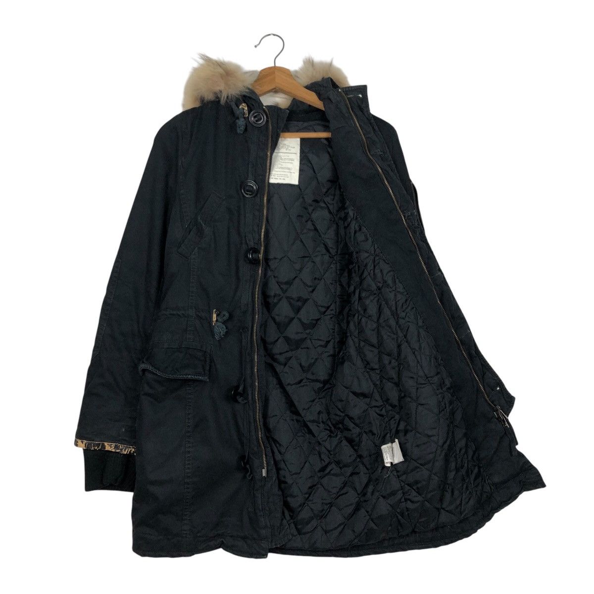 Japanese Brand Vintage Parka Jacket Moussy Military Design Mink Fur Hoodie Size US M / EU 48-50 / 2 - 13 Thumbnail