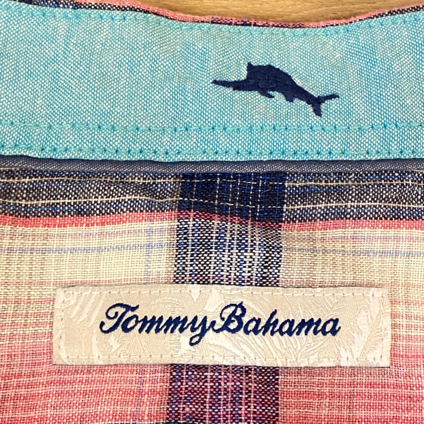 Tommy Bahama Tommy Bahama Linen Shirt Mens Medium Plaid Long Sleeve Button Up Multicolor Shirt Size US M / EU 48-50 / 2 - 3 Thumbnail