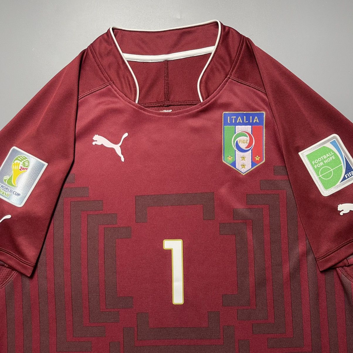 Puma ITALY PUMA 2014 WORLD CUP SOCCER GOALKEEPER JERSEY #1 BUFFON Size US XL / EU 56 / 4 - 4 Thumbnail