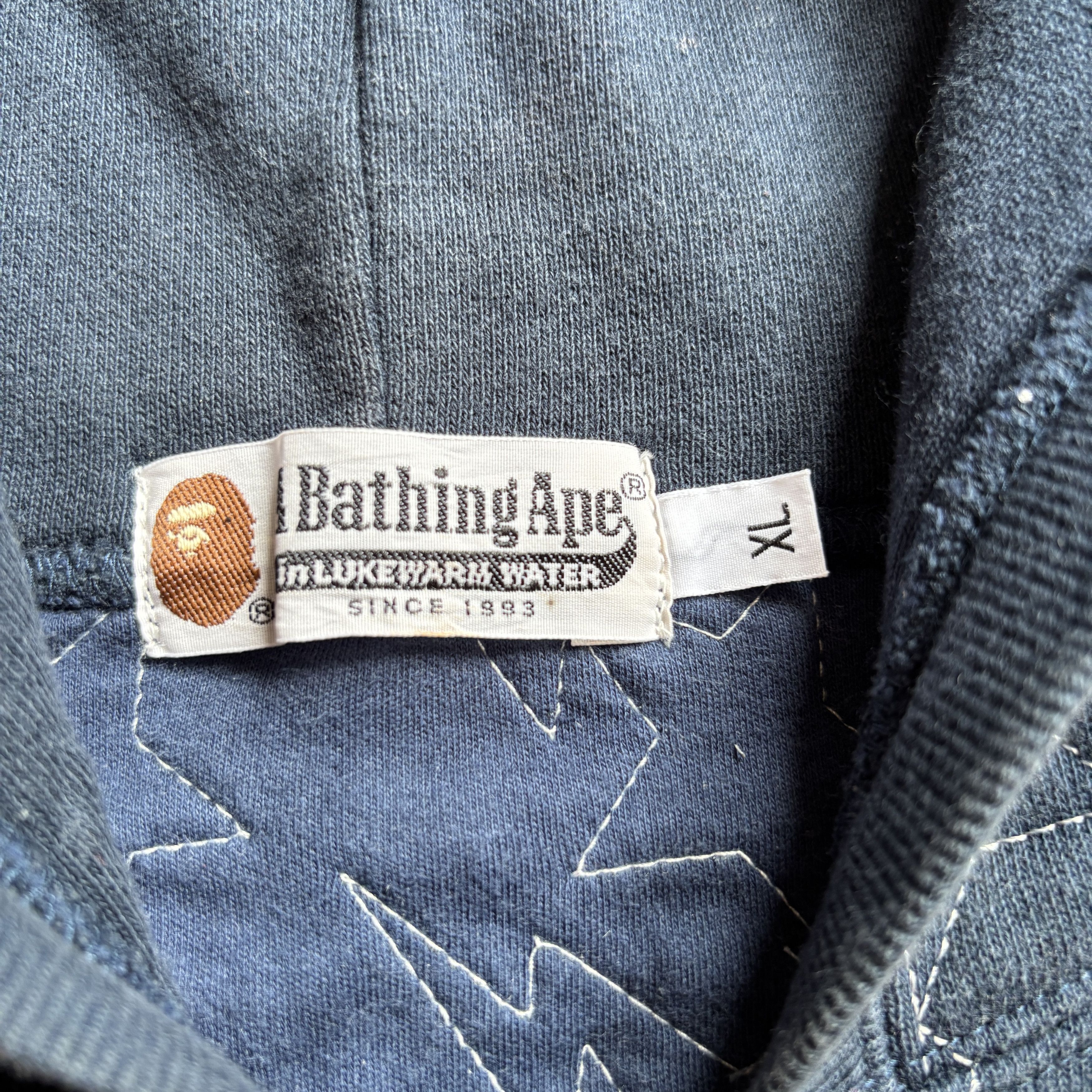 Bape RARE Bapesta Stitching hoodie Size US XL / EU 56 / 4 - 7 Thumbnail
