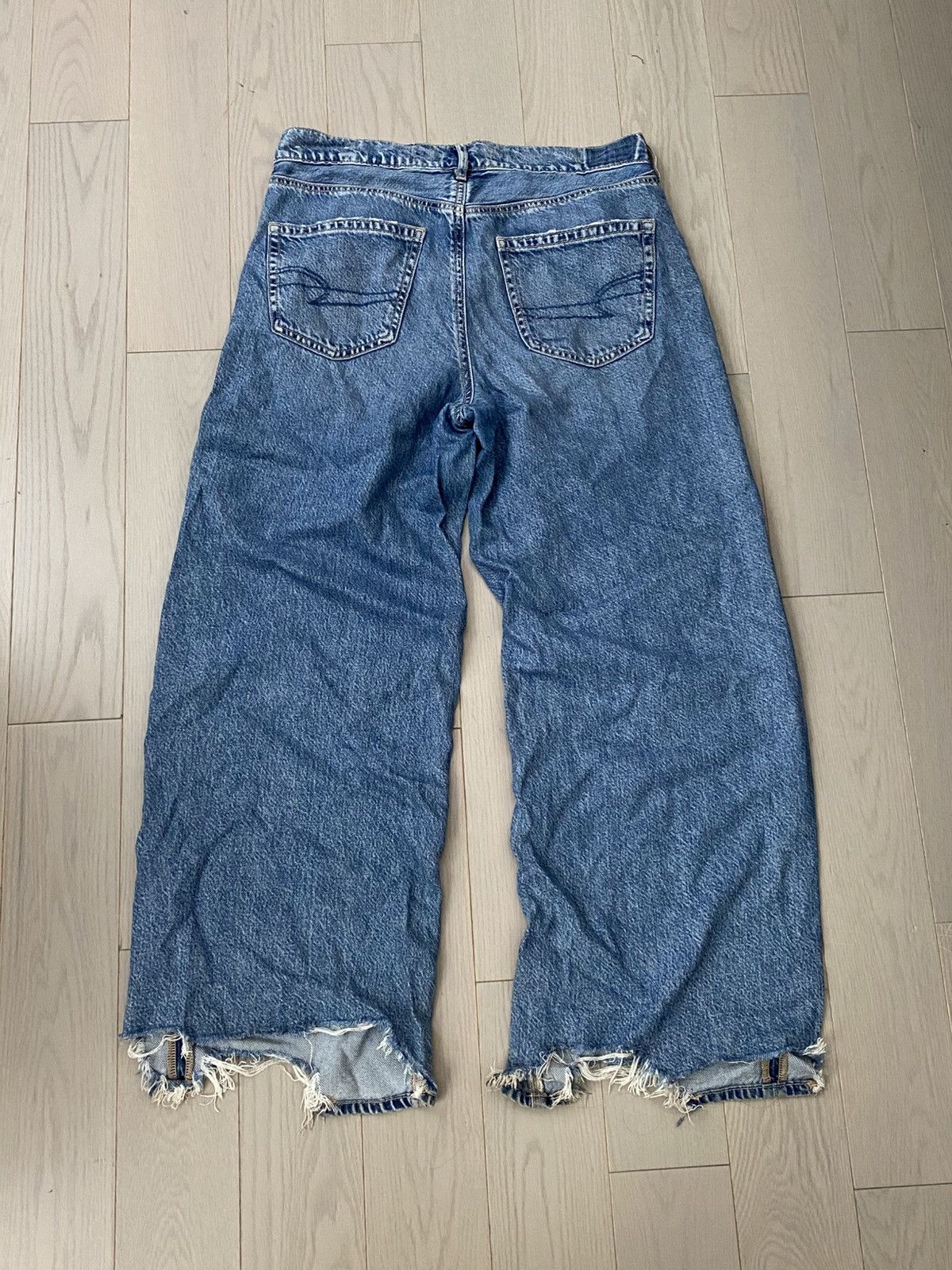 American Eagle Outfitters American eagle super high-rise baggy wide leg jeans Size 30" / US 8 / IT 44 - 2 Thumbnail