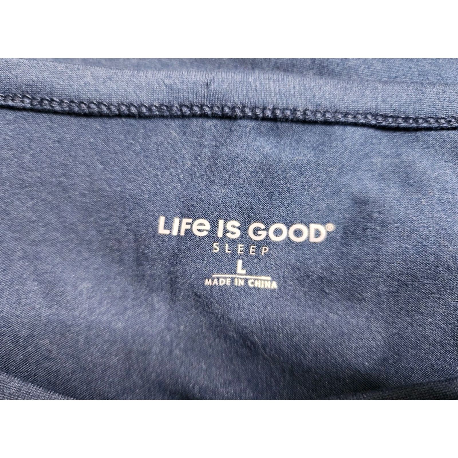 Life is Good Womens L Life Is Good Sleep T Shirt Halloween Long Sleeve Fall Pumpkin Dog Shirt Adult L Blue Women Size L / US 10 / IT 46 - 5 Thumbnail