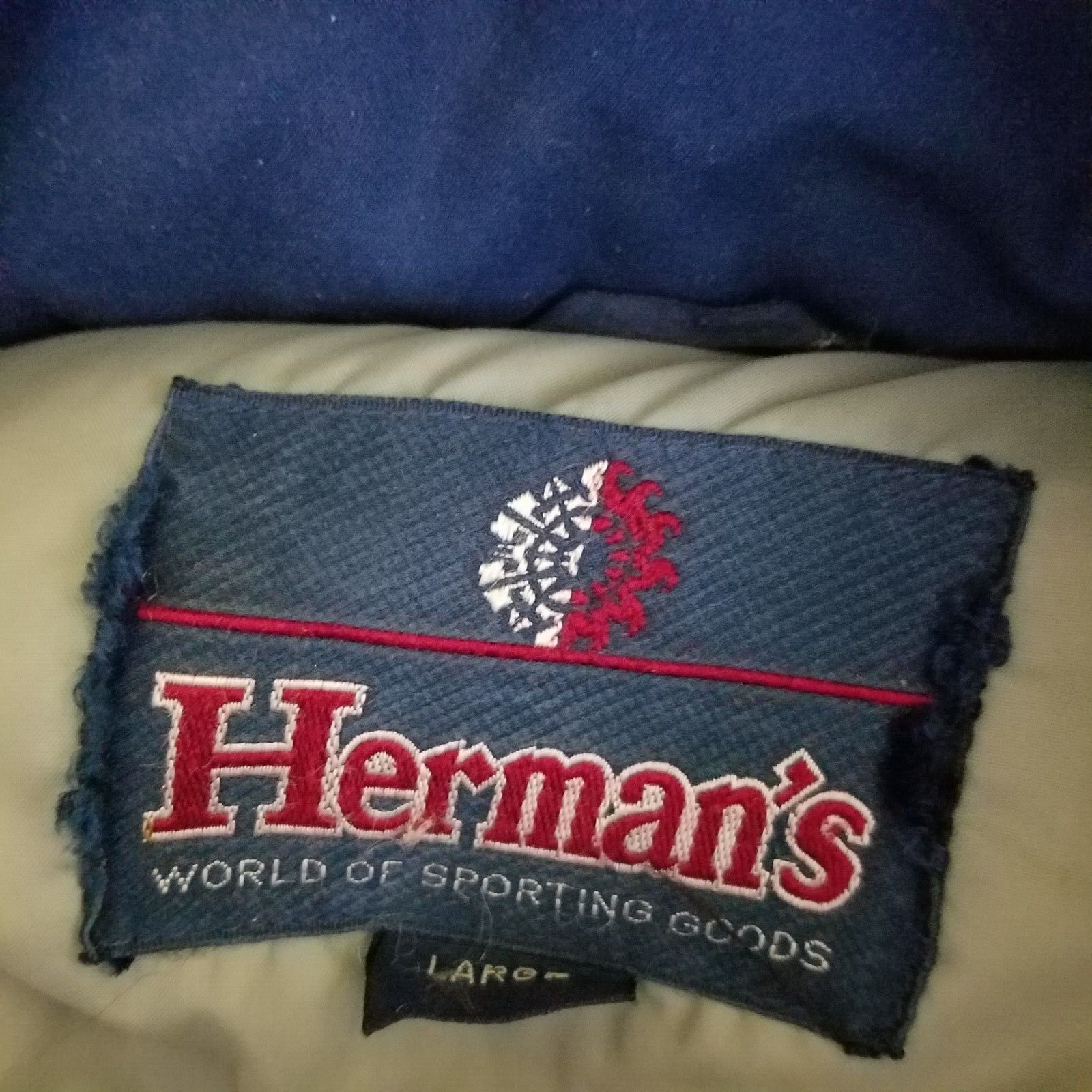 Vintage Vtg Hermans Goose Down Puffer Jacket Parka Mens L Navy Blue Size US L / EU 52-54 / 3 - 7 Thumbnail