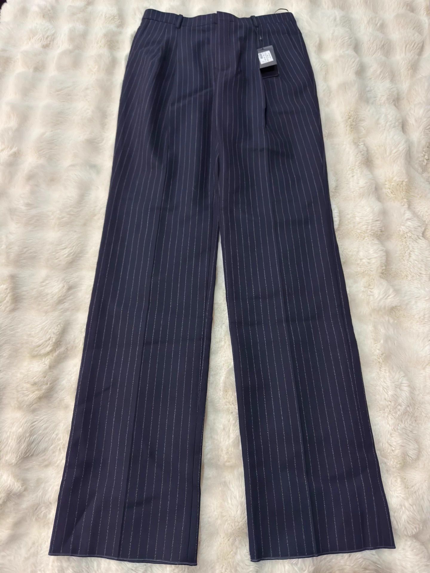 Saint Laurent Paris YSL 24 Runway Double-Pleated Flannel Trousers 46 NWT Size US 30 / EU 46 - 2 Thumbnail