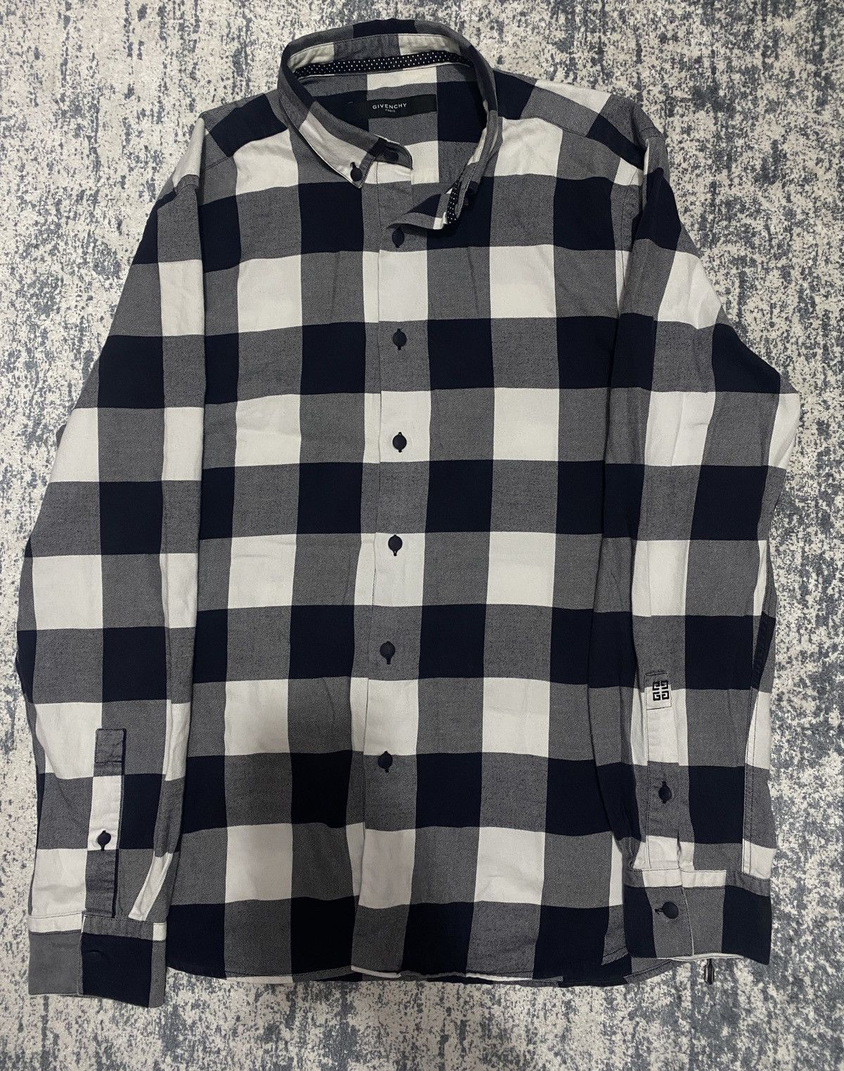 Vintage luxury givenchy flanel shirt button up