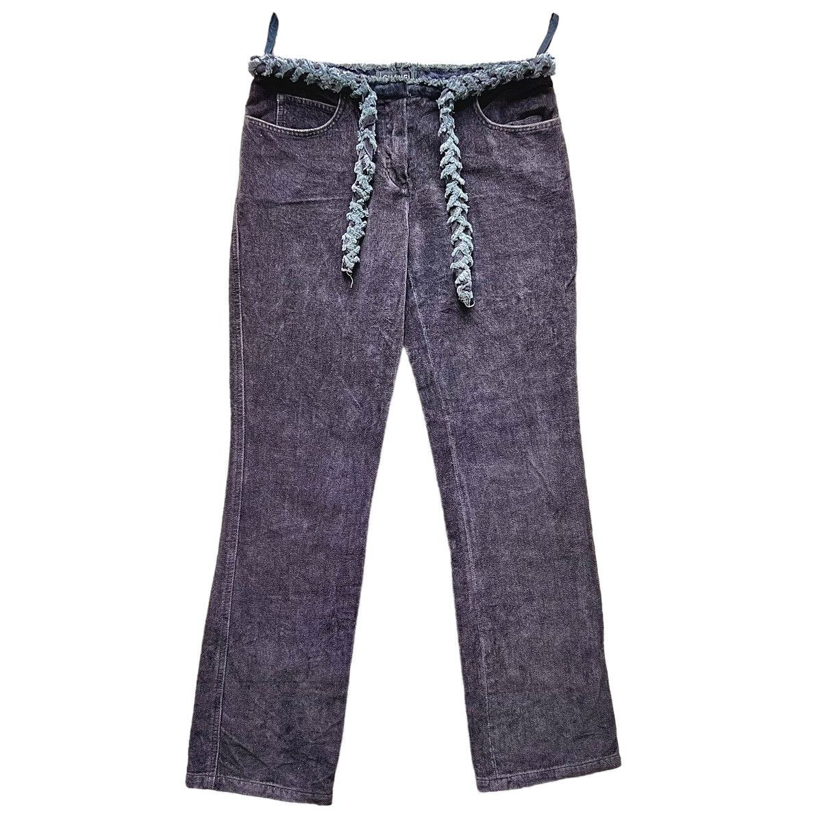 Chanel CHANEL COCO MARK VELOUR TWEED BELT PANTS Size 36" / US 14 / IT 50 - 6 Thumbnail