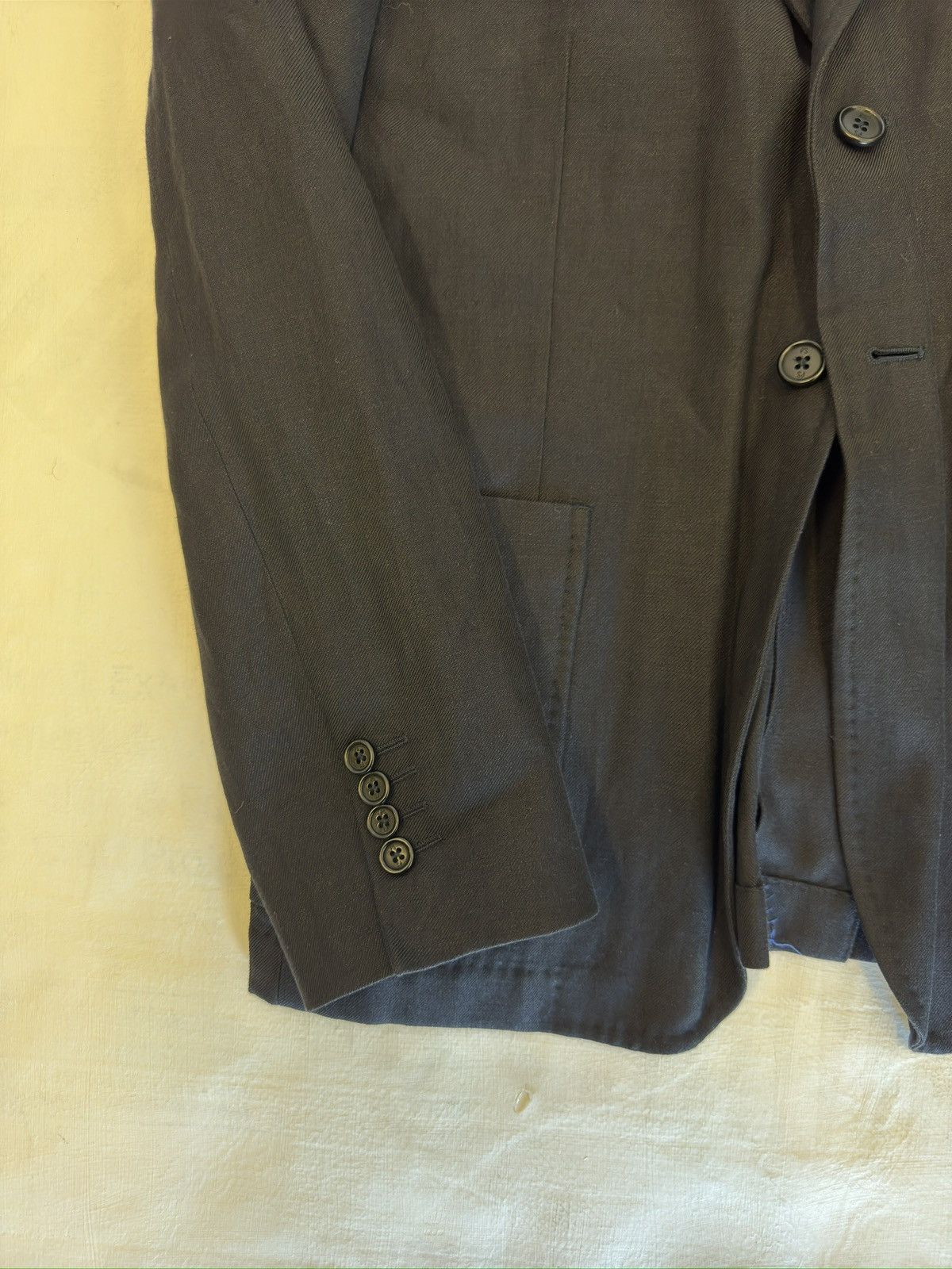 Paul Smith PS Paul Smith Wool Linen Blend Patch Pocket Jacket Size 40R - 3 Thumbnail