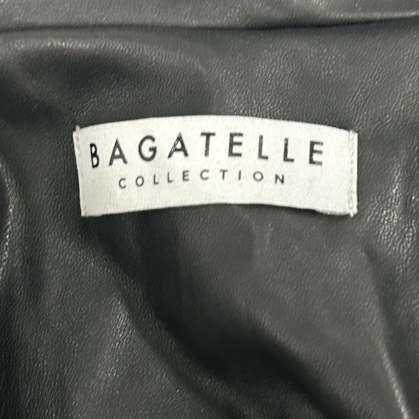 Vintage Bagatelle Jacket Black Faux Leather Asymmetrical Zip Up Size S Women Size S / US 4 / IT 40 - 3 Thumbnail