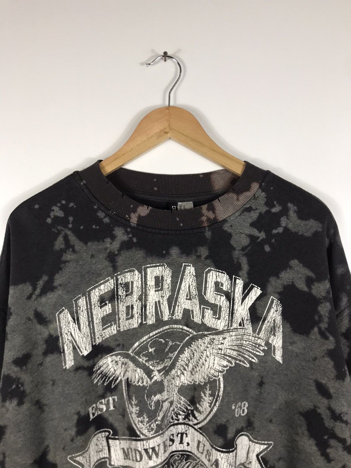 H&M 🔥Y2K H&M Nebraska America Tye Dye Cropped Sweatshirt Size XL / US 12-14 / IT 48-50 - 4 Thumbnail