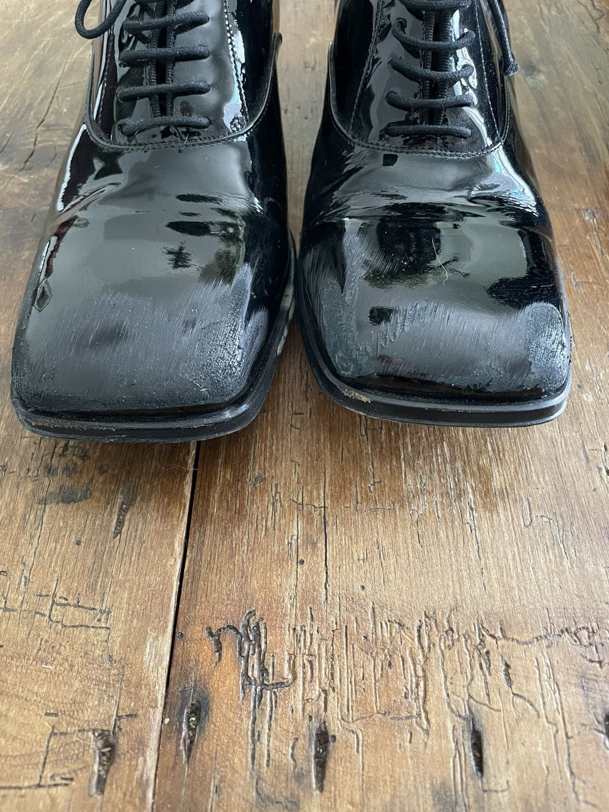 Marni Marni Patent Leather Distressed Derbys Size US 9.5 / EU 42-43 - 3 Thumbnail