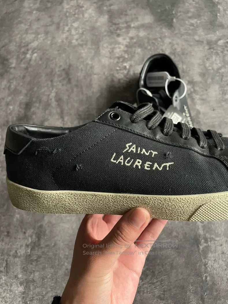 Saint Laurent Paris Saint Laurent Paris Slogan Distressed Canvas Shoes Size US 8 / EU 41 - 5 Thumbnail