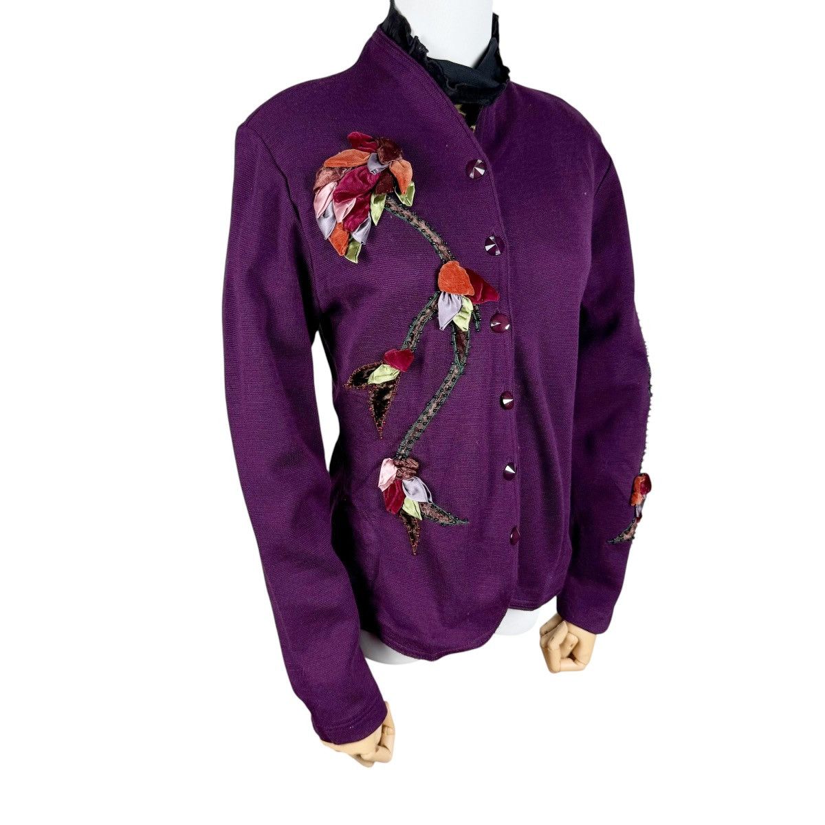Kansai Yamamoto ⚡️KANSAI O2 FLOWERS WOOL JACKET Size M / US 6-8 / IT 42-44 - 2 Thumbnail