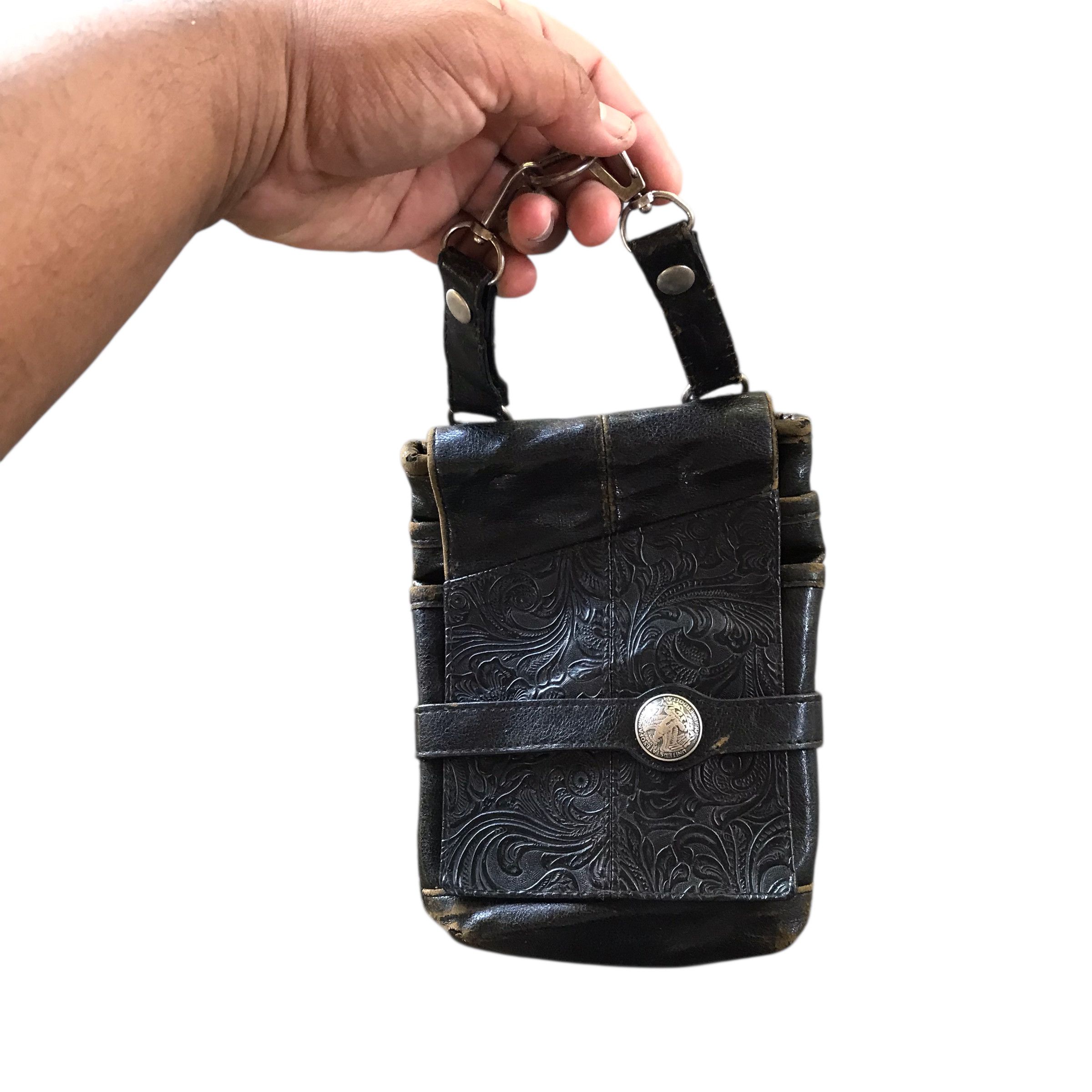Genuine Leather Rare Indian GOA United State of America Genuine leather bag Size ONE SIZE - 2 Thumbnail