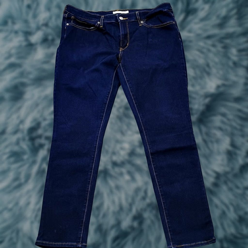 Levi's Levi's 711 Skinny Jeans Womens 33 Blue Denim Dark Wash Red Tab Single Stitch Jeans Womens Size 33 Blue Denim 711 Skinny Size 24" / US 00 / IT 34 - 1 Thumbnail