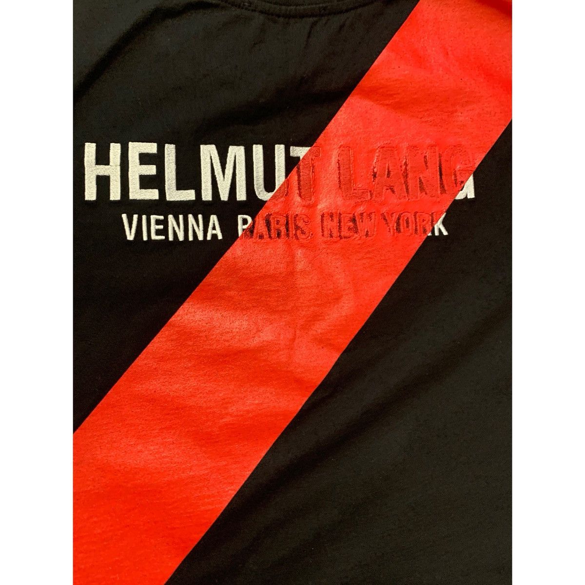 Helmut Lang HELMUT LANG SASH STRIPE LOGO T-SHIRT Size US M / EU 48-50 / 2 - 15 Thumbnail