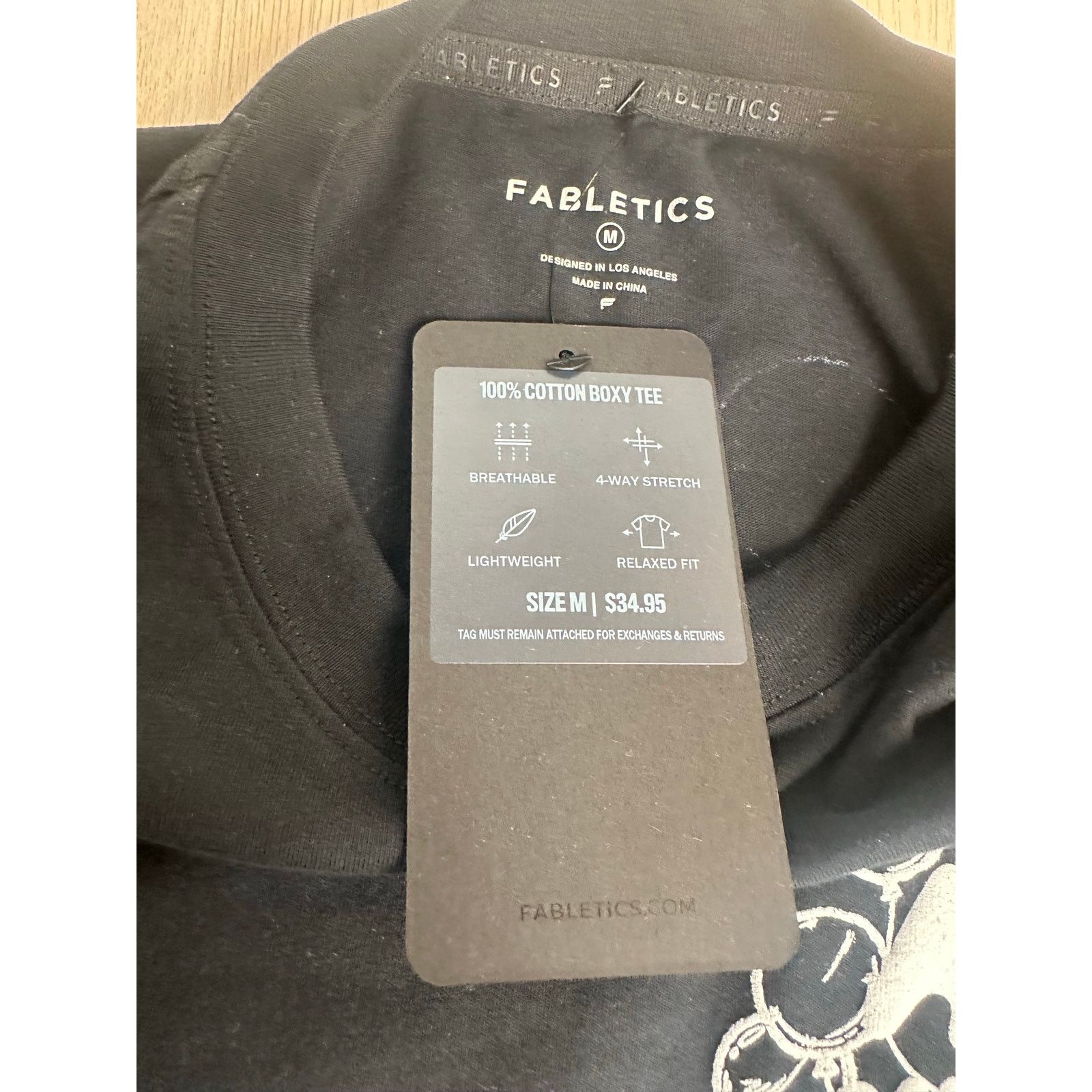 Fabletics Fabletics x S.W. Smiley Cotton T-Shirt - Size M - New Size US M / EU 48-50 / 2 - 8 Thumbnail