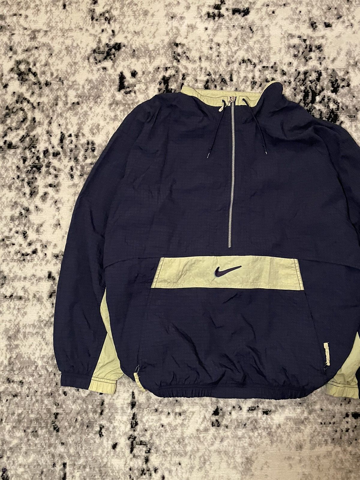 Nike × Vintage Vintage Nike Y2K Distressed central swoosh Anorak jacket Size US XL / EU 56 / 4 - 3 Thumbnail