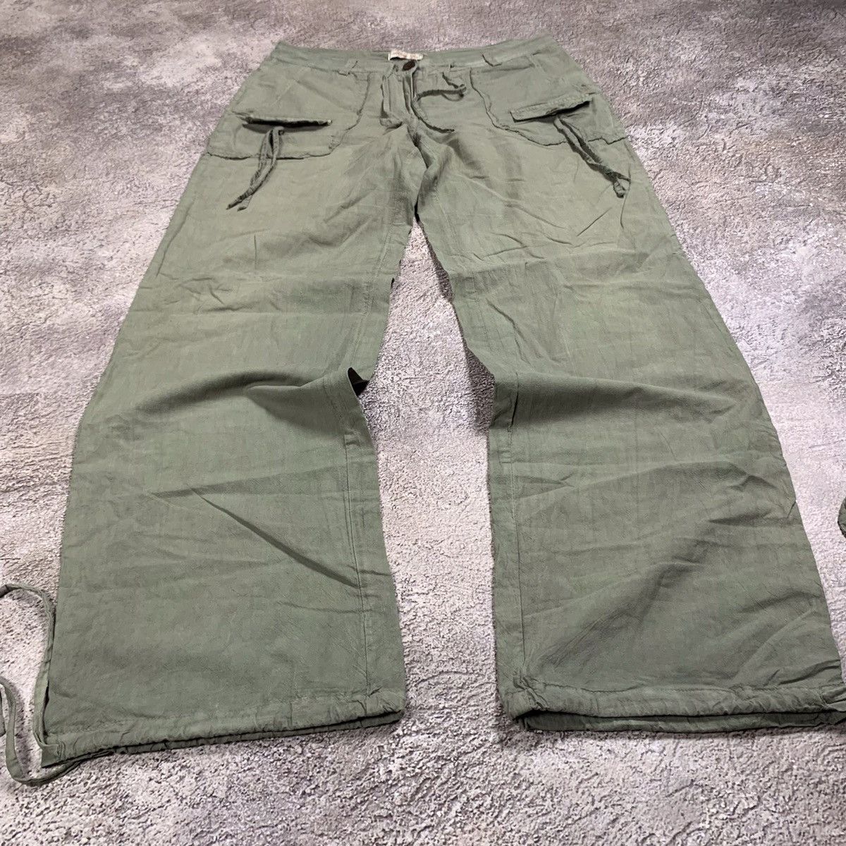 Vintage 90s Baggy Cargo Pants Flared Parachute Streetwear 30