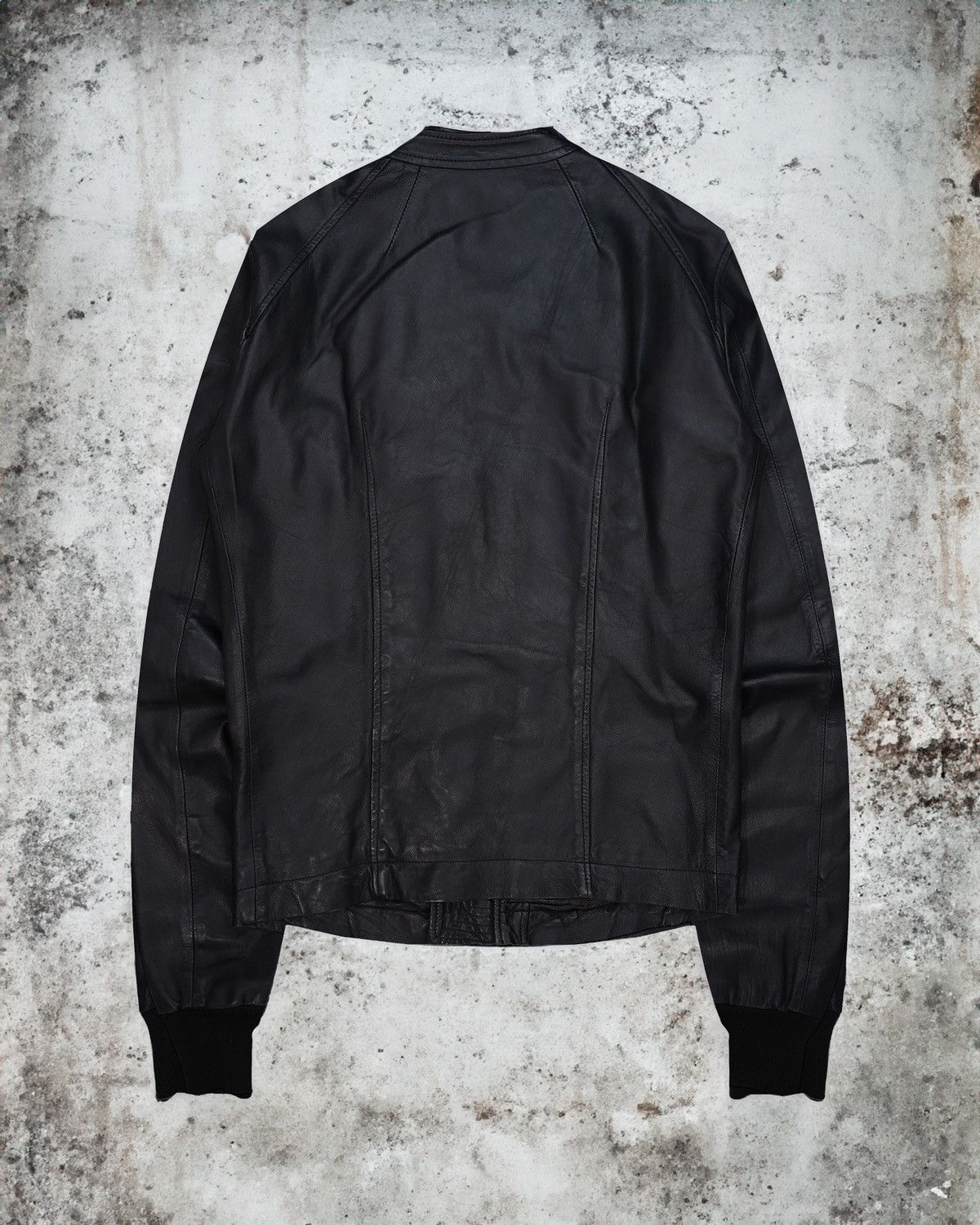 Rick Owens Rick Owens Intarsia Leather Bomber Jacket | Grailed