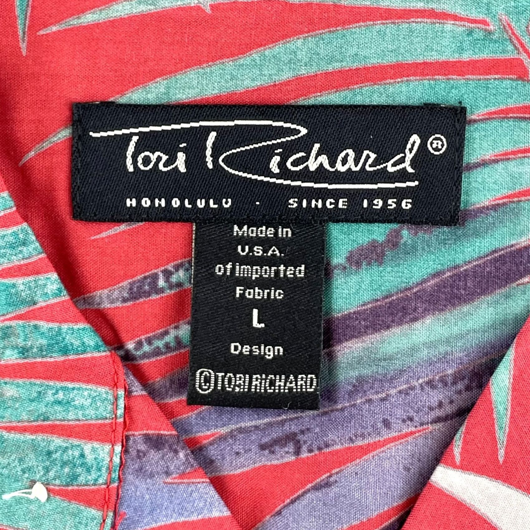 Tori Richard VINTAGE Tori Richard Shirt Men Large Multi Floral Hawaiian Mother Pearl Buttons Size US L / EU 52-54 / 3 - 2 Thumbnail