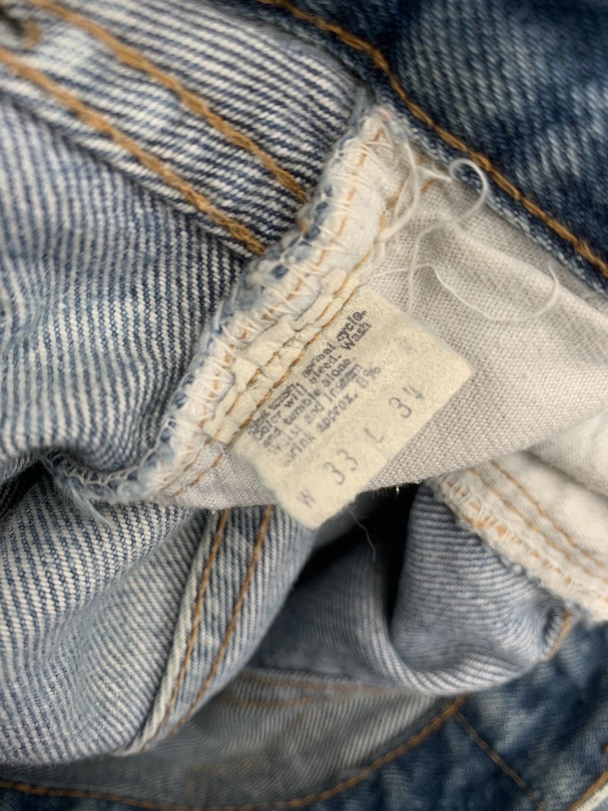Levi's Vintage 80s Levi's 501 Selvedge Made in USA Distressed Denim Size US 33 - 19 Thumbnail