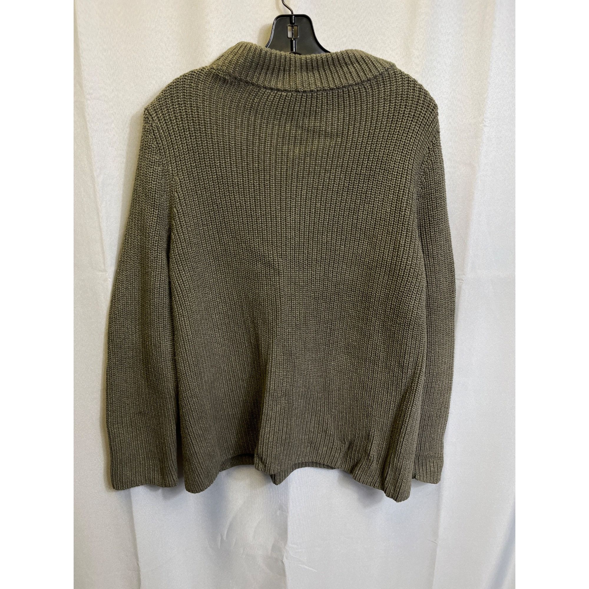 Talbots Talbots SKU 7692 Womens Olive Green Ribbed Knit Sweater Size Size L / US 10 / IT 46 - 2 Thumbnail