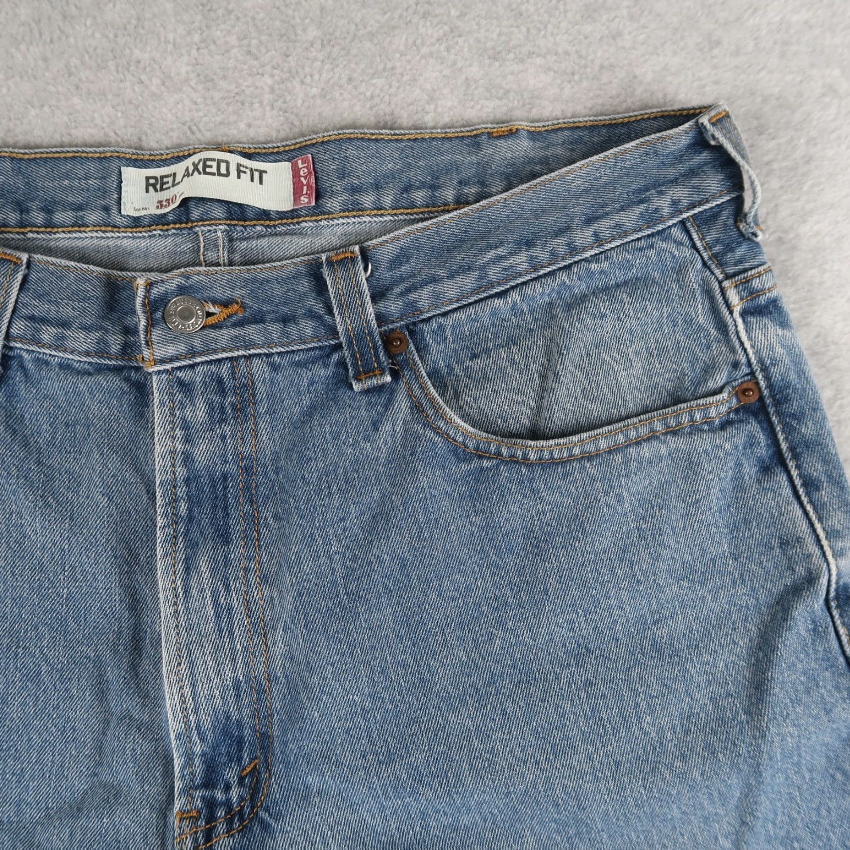 Levi's VINTAGE Levi's 550 Jeans - Denim - Adult Men - 38 Regular - Blue - Relaxed Fit - 5-Pocket - Zip Closure - USA Theme - 2000s Size US 38 / EU 54 - 3 Thumbnail