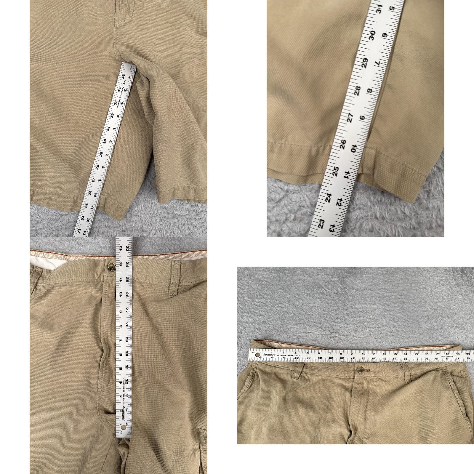 Tommy Bahama Tommy Bahama Cargo Shorts Mens 40 Khaki Tan 100% Silk Flat Front Pockets Beige Beach Classic Vintage No Size US 40 / EU 56 - 8 Thumbnail