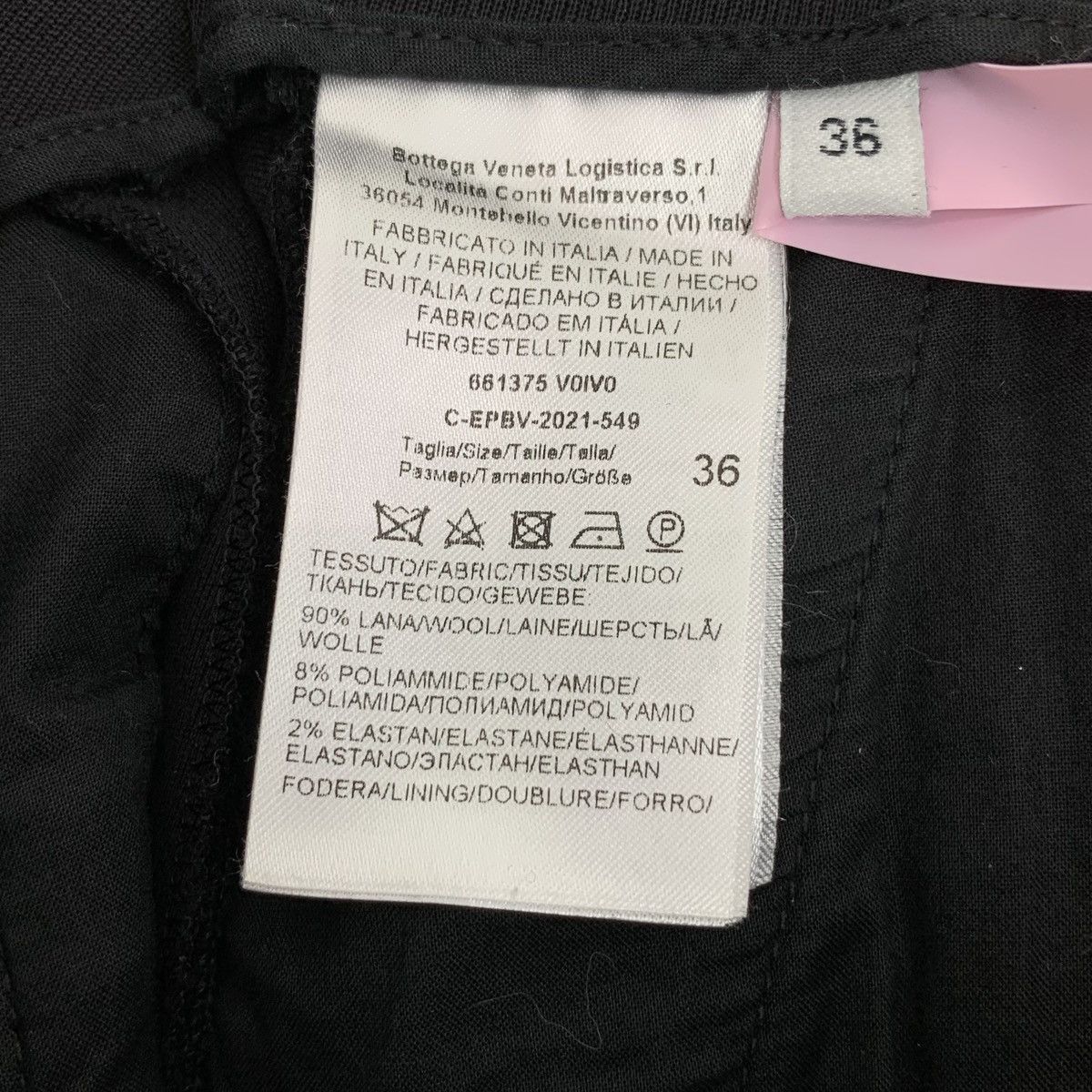 Bottega Veneta Bottega Veneta Black Wool Cargo Casual Pants K26WX Size 25" / US 0 / IT 36 - 7 Thumbnail