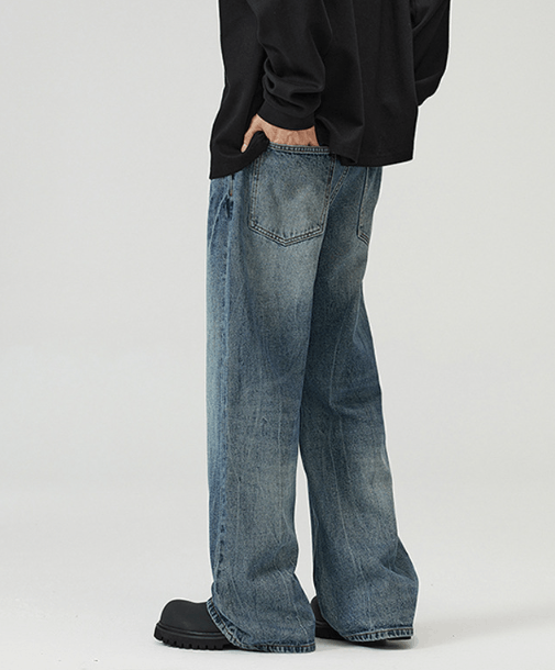 Japanese Brand × Vintage Retro high street American style loose flared baggy jeans Size US 32 / EU 48 - 5 Thumbnail