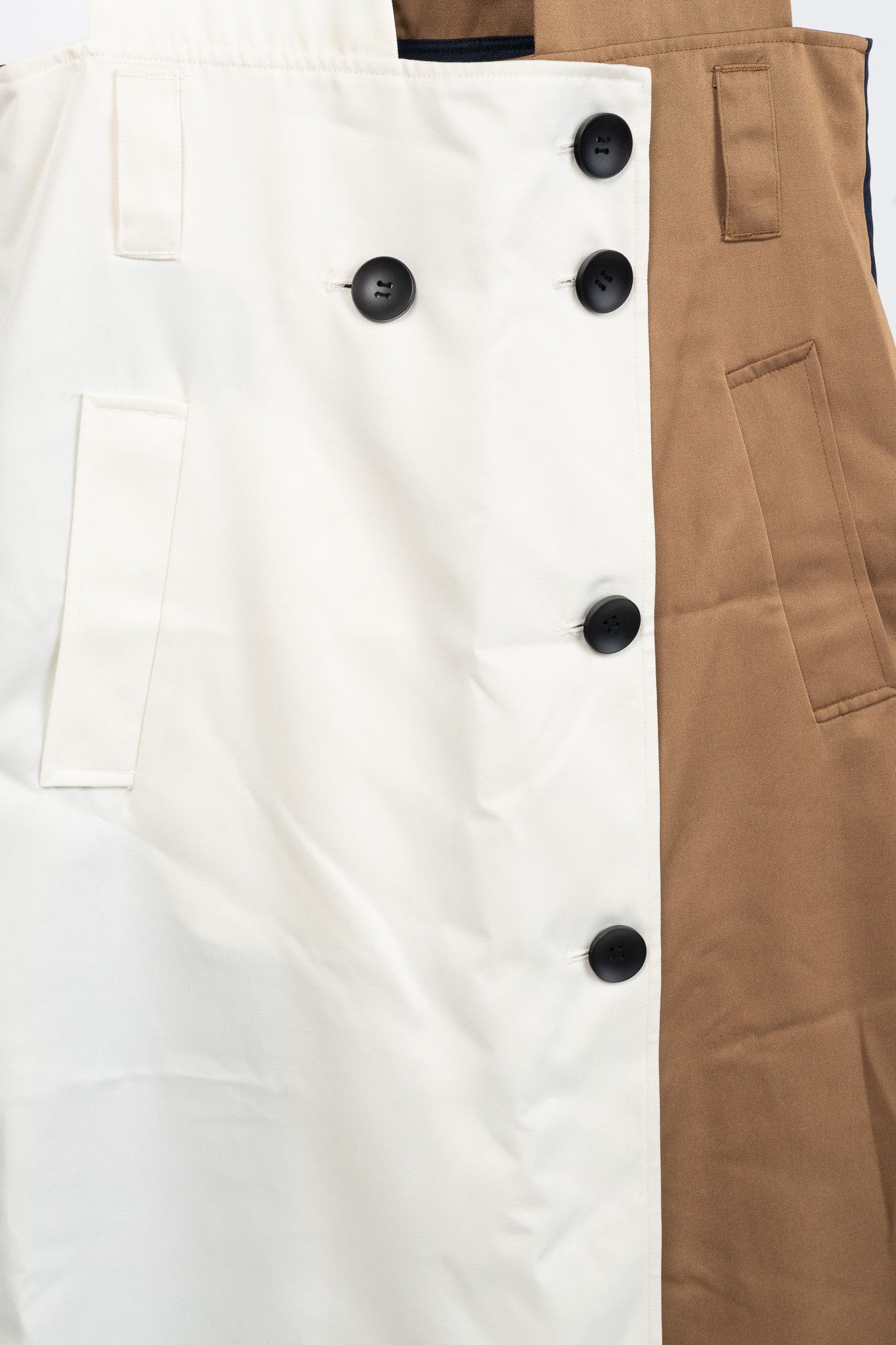 Tibi Tibi AW19 Ivory-Multi Colorblock Techy Twill Trench Dress Size S / US 4 / IT 40 - 8 Thumbnail