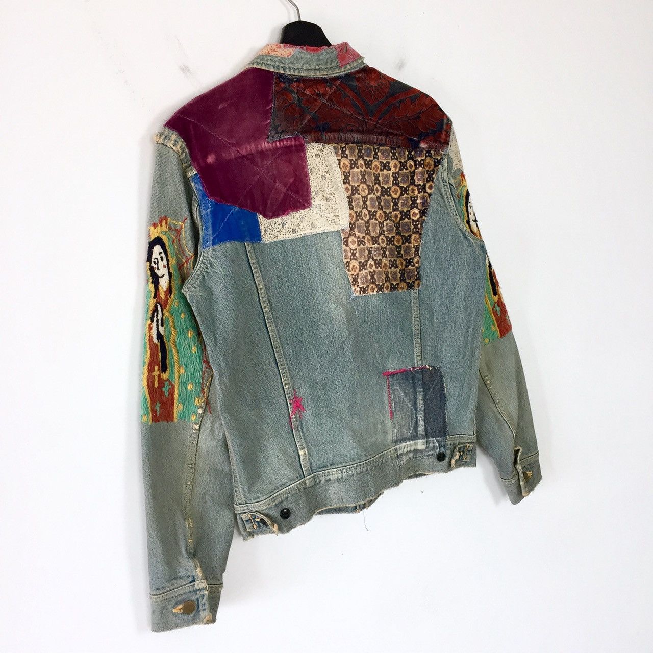 Kapital KAPITAL 15SS VIRGIN MARY PATCHWORK DENIM JACKET Size US M / EU 48-50 / 2 - 9 Thumbnail