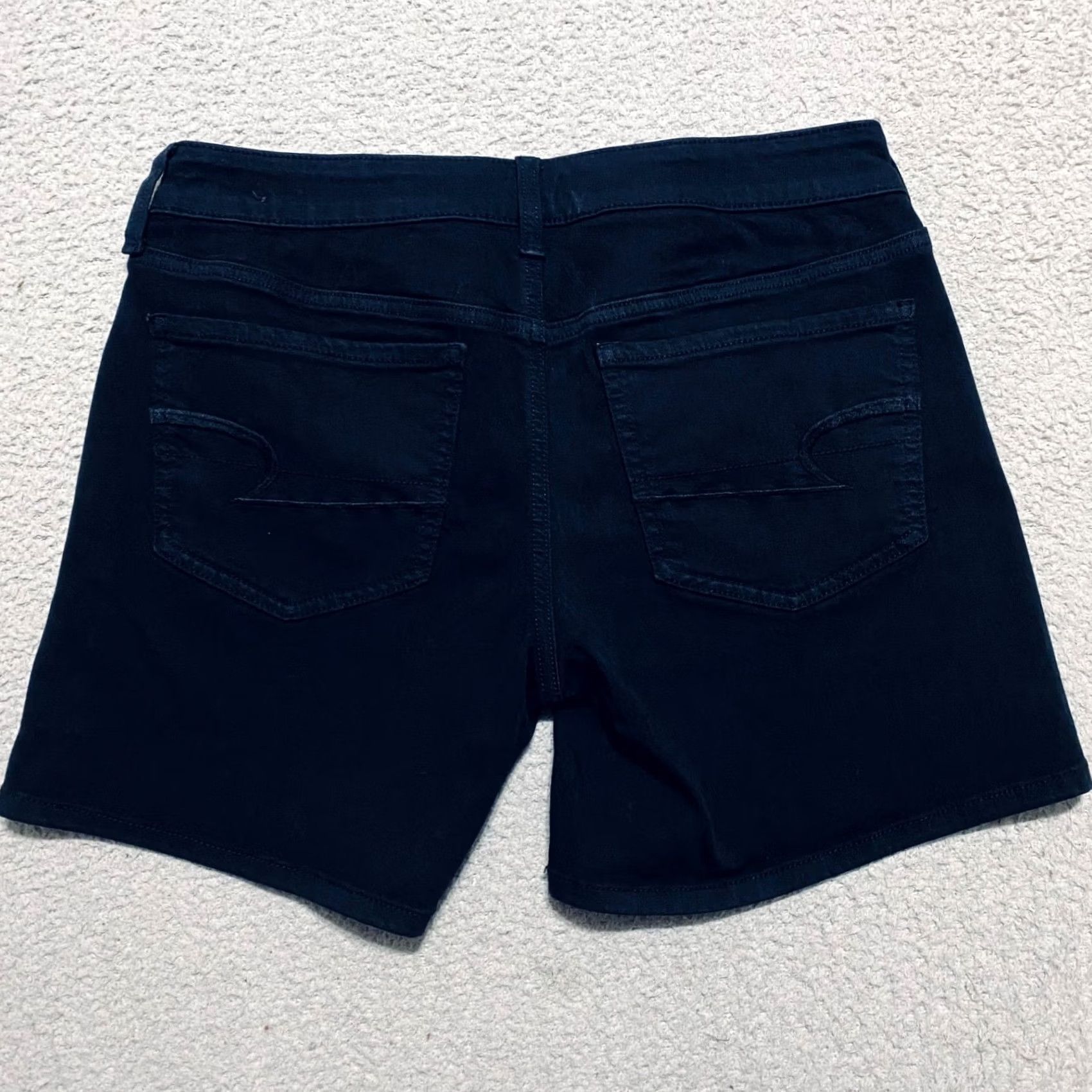 American Eagle Outfitters American Eagle Outfitters Shorts Bermuda Womens 6 Black Denim 5 in Inseam Stretch 5-Pocket Logo Cqb Regular Summer Size 28" / US 6 / IT 42 - 2 Thumbnail