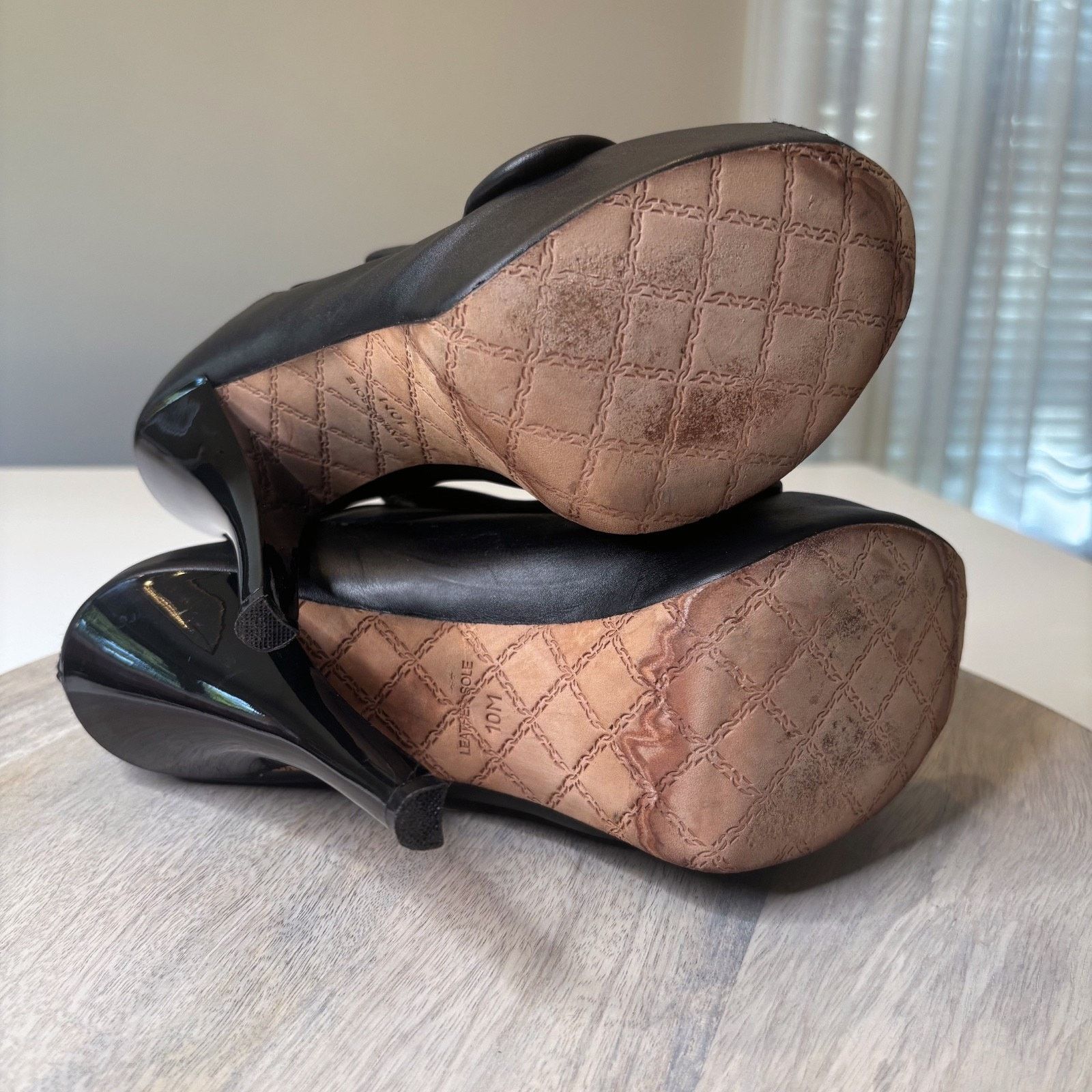 L.A.M.B. L.A.M.B by Nathan Leather Platform Ankle Booties Size 10 M Size US 10 / IT 40 - 7 Thumbnail
