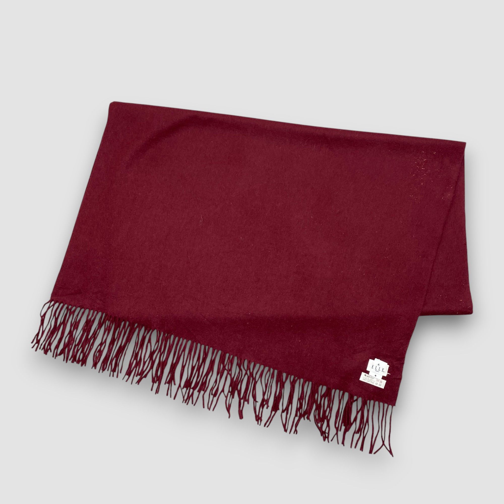Japanese Brand Vintage Elle Scarf Muffler Wool Shawls Babushka Scarves Size ONE SIZE - 4 Thumbnail