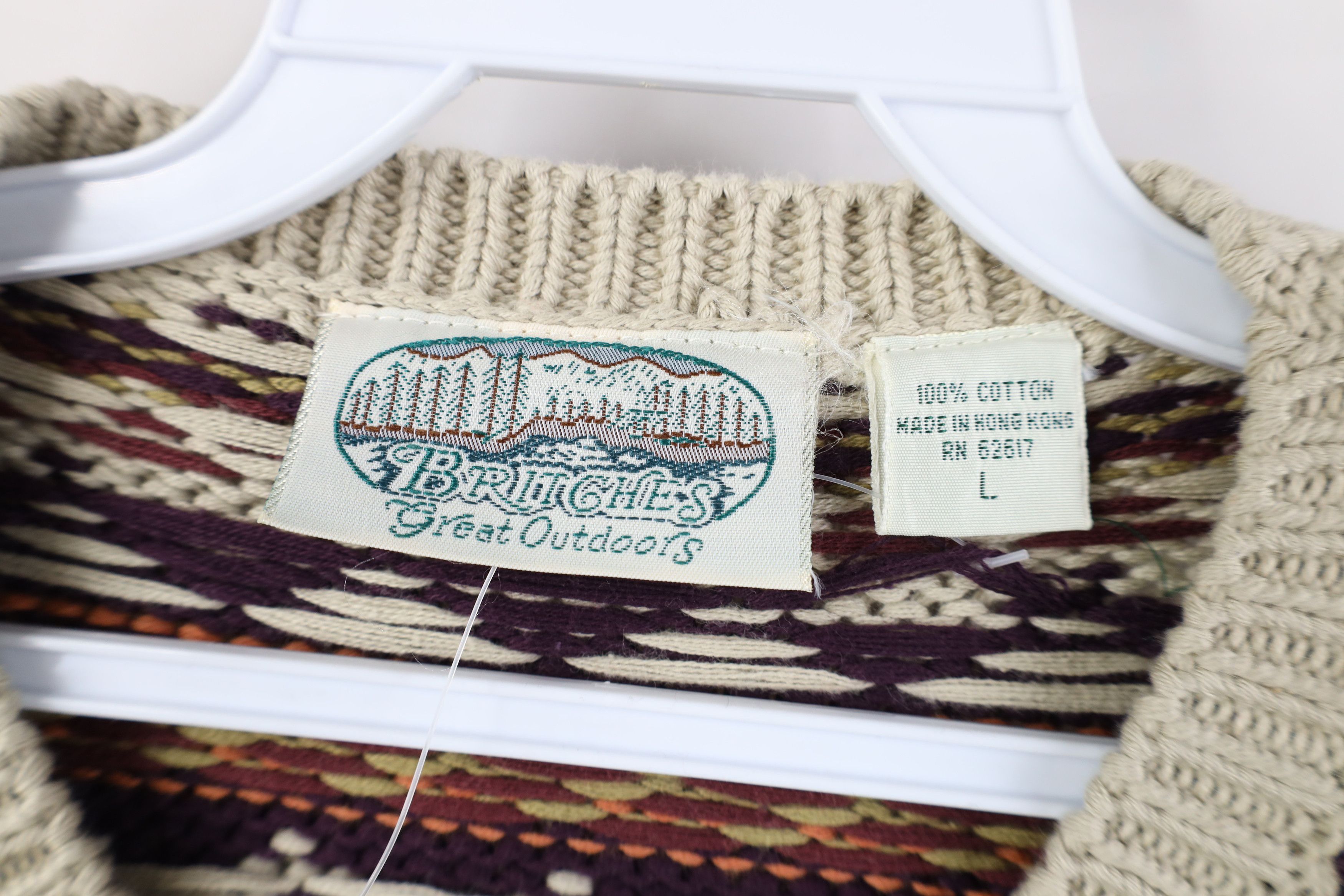 Vintage Deadstock Vintage 90s Streetwear Fair Isle Sweater Cotton Size US L / EU 52-54 / 3 - 4 Thumbnail